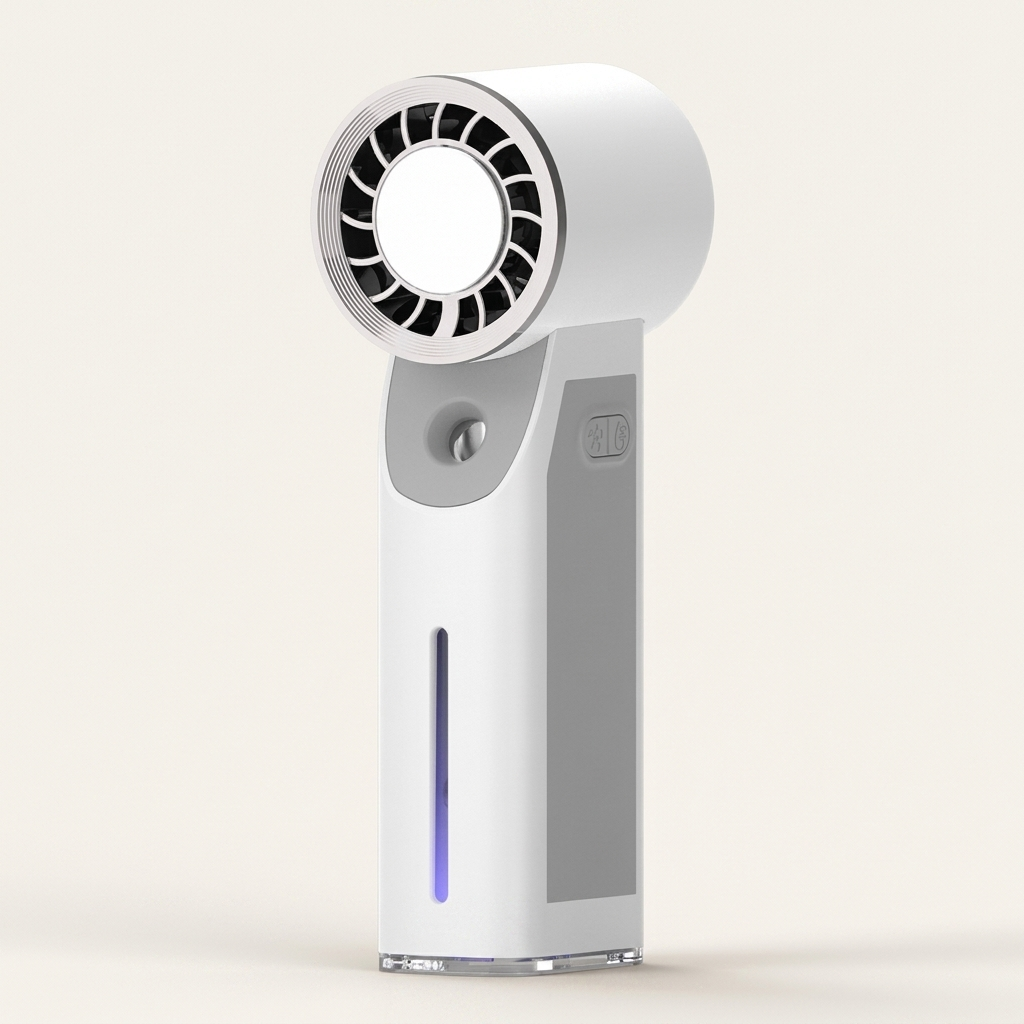 Handheld misting fan for outdoor summer events