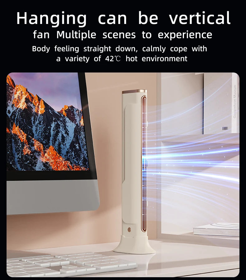 Bladeless Wall-Mount & Stand Tower Fan – 17