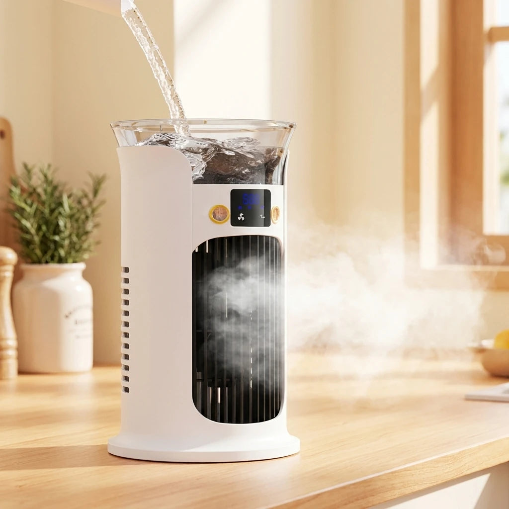 Mute Desktop Mini Air Cooler & Humidifier – 3
