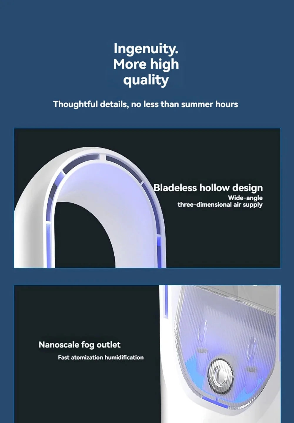 Mini Air Cooler with LED Display & Night Light – 17