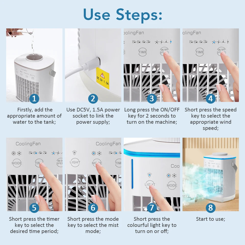 Small Space Desktop Air Cooler & Humidifier