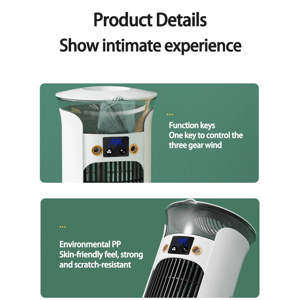 Mute Desktop Mini Air Cooler & Humidifier – 7
