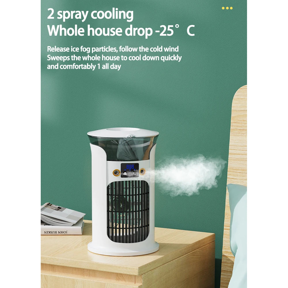 Mute Desktop Mini Air Cooler & Humidifier – 11