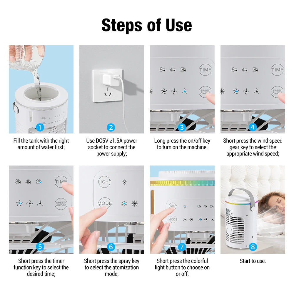 Small Space Desktop Air Cooler & Humidifier
