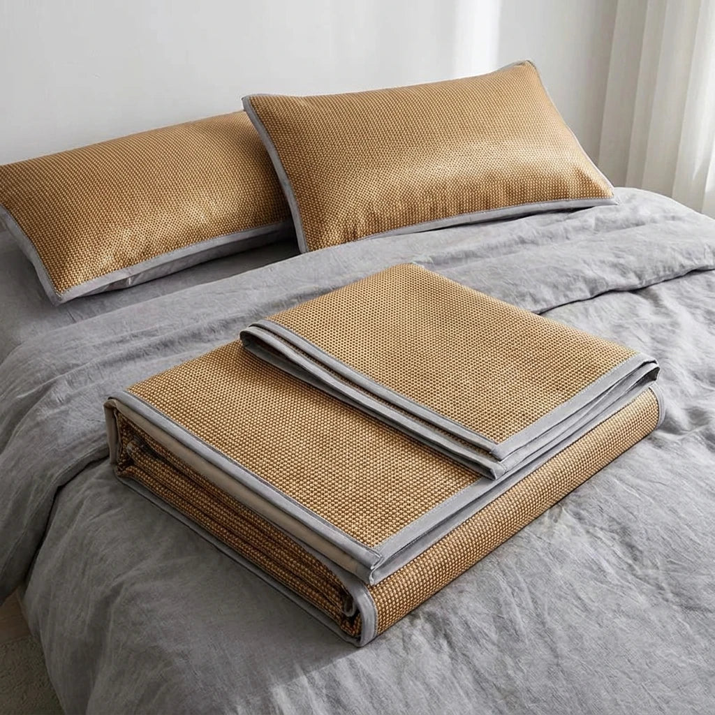 Carbon Fiber Ice Silk Cooling Bed Pad Set