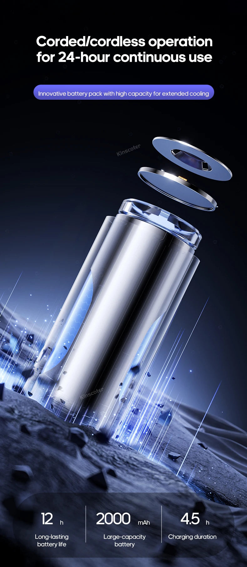 Rechargeable Wall-Mount Tower Fan – 22