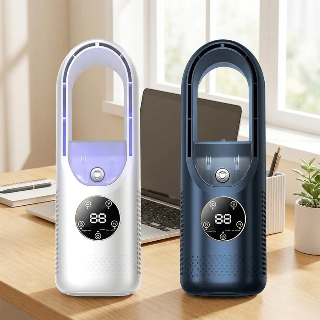Mini Air Cooler with LED Display & Night Light – 5