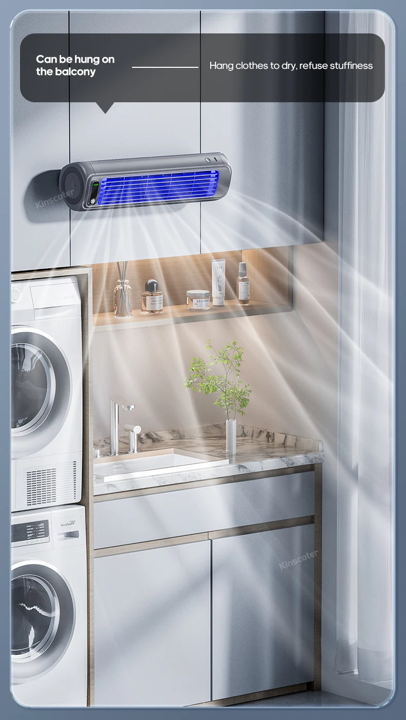 Rechargeable Wall-Mount Tower Fan – 17