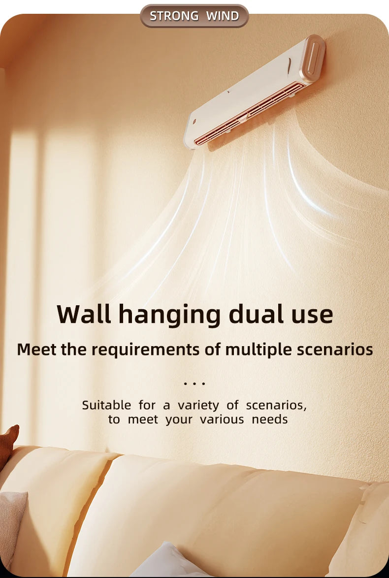 Bladeless Wall-Mount & Stand Tower Fan – 16