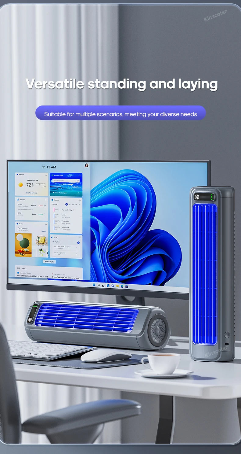 Rechargeable Wall-Mount Tower Fan – 12