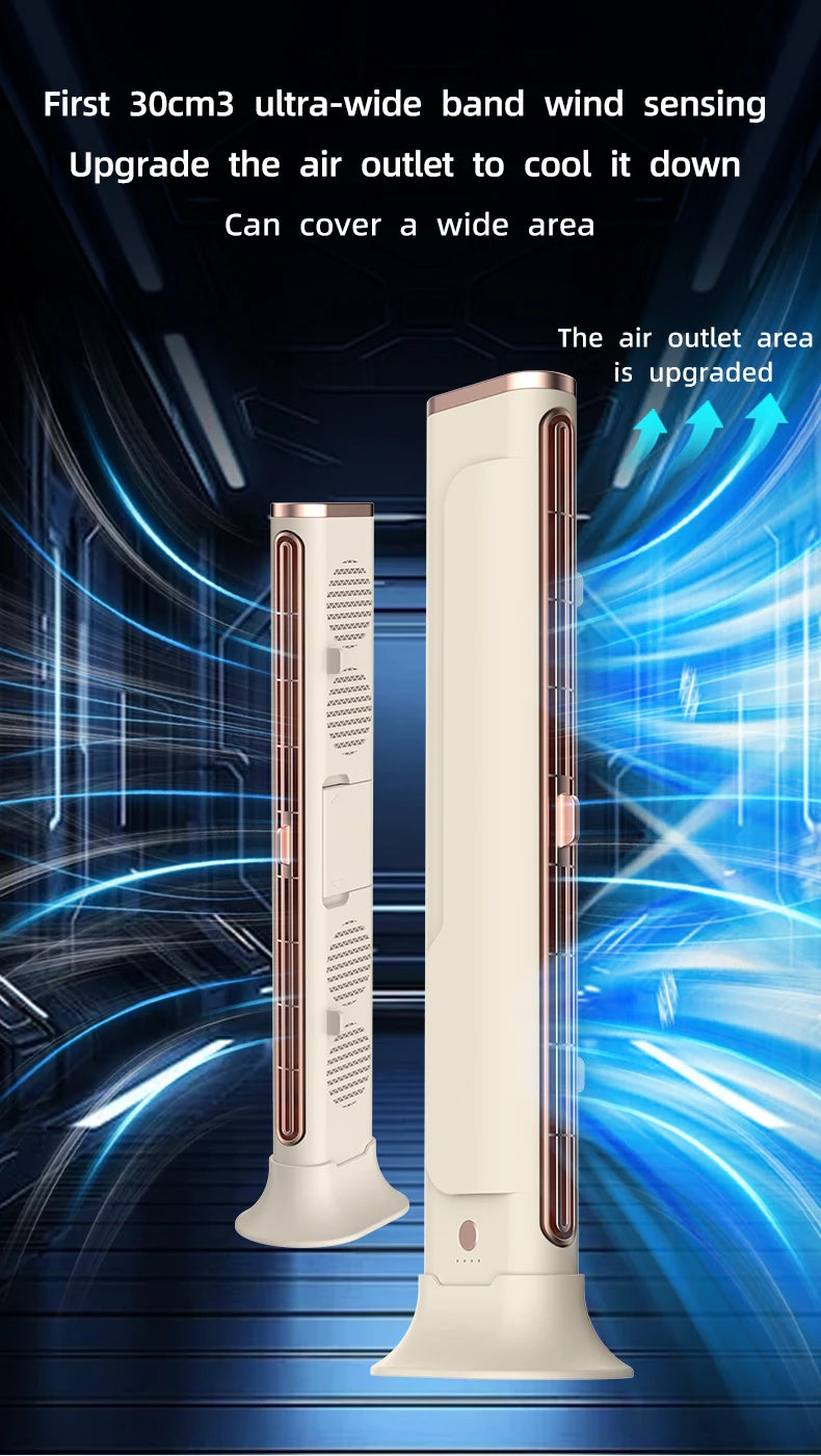 Bladeless Wall-Mount & Stand Tower Fan – 12