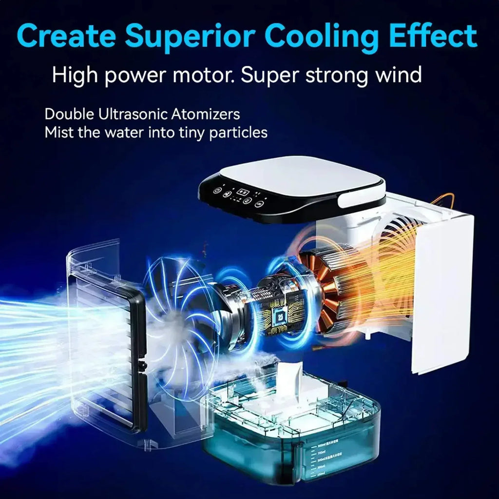 Mini Personal Air Cooler with Night Light – 16