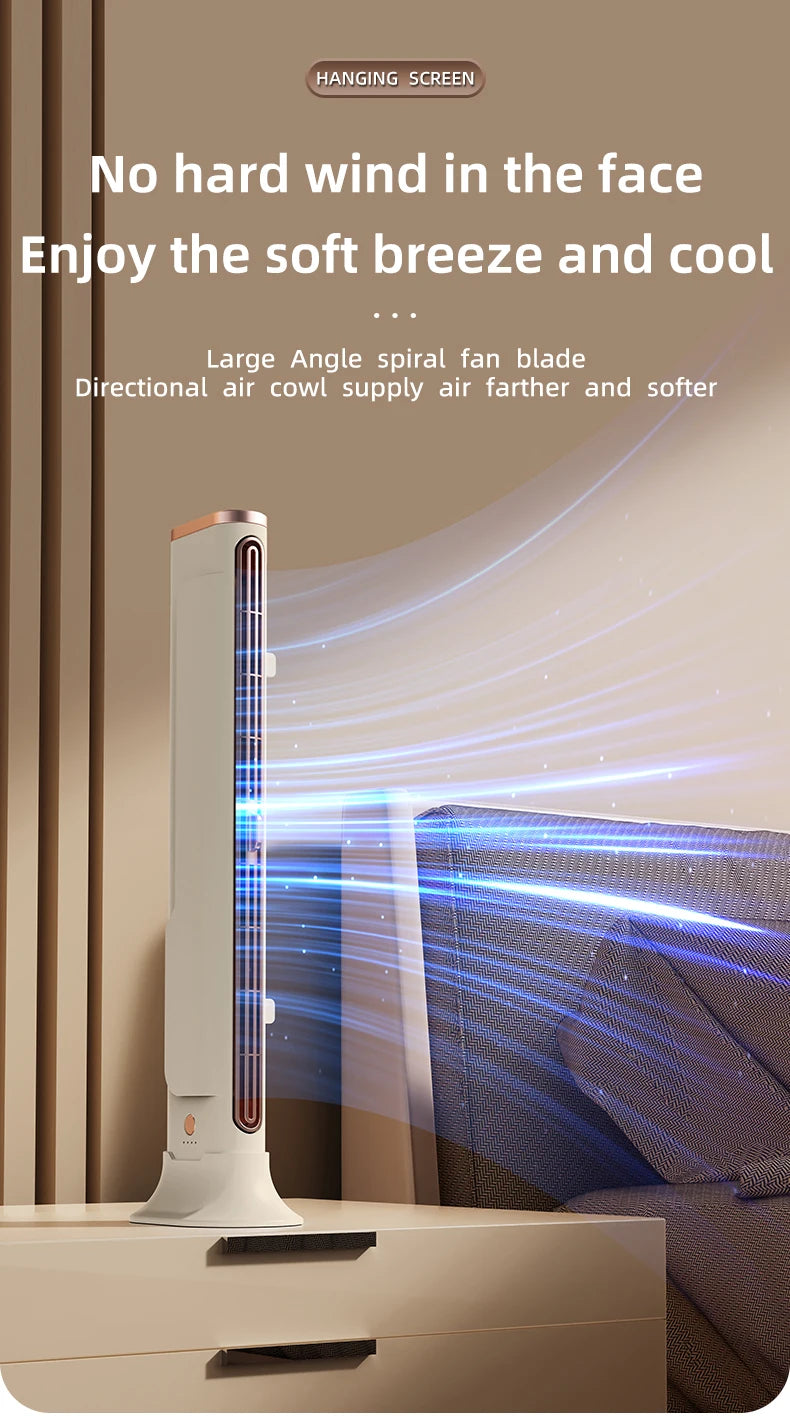 Bladeless Wall-Mount & Stand Tower Fan – 15