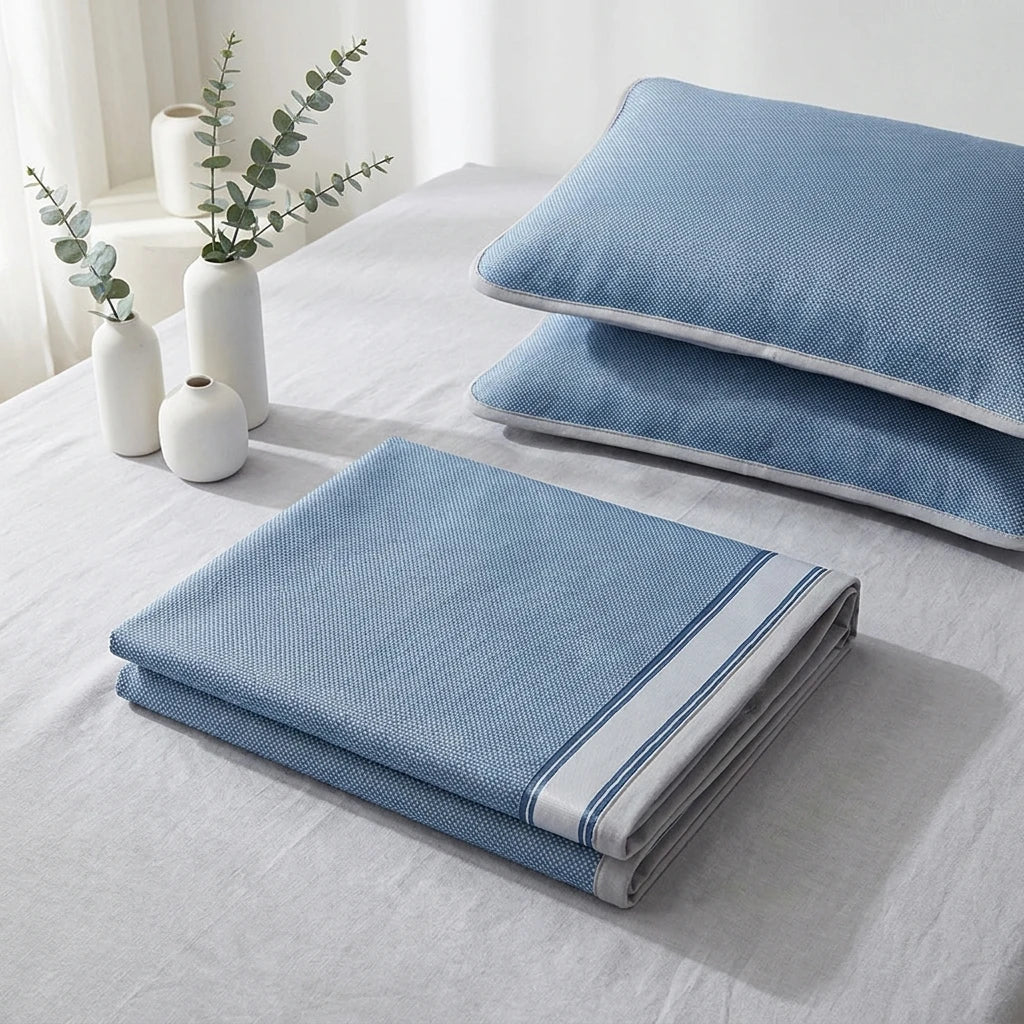 Foldable Cooling Mattress Topper with Pillowcases
