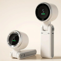 White rechargeable foldable travel fan