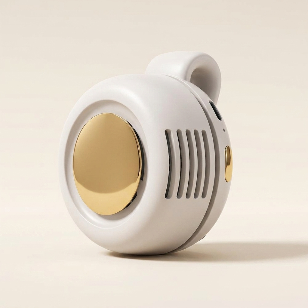 White clip-on bladeless personal fan