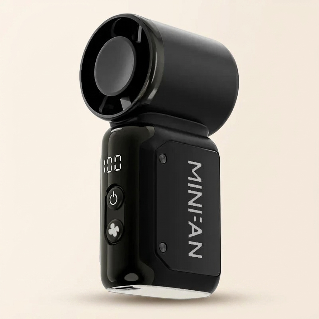 Black mini pocket fan