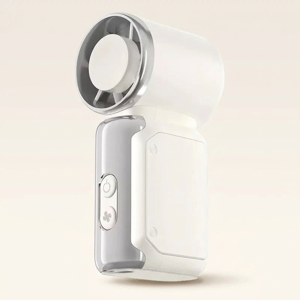 White mini pocket fan