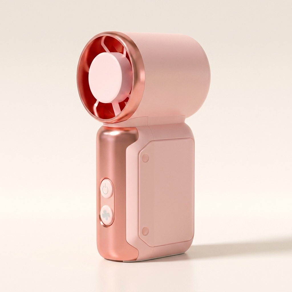 Pink mini pocket fan
