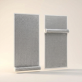 Reflective thermal window shade with white edging
