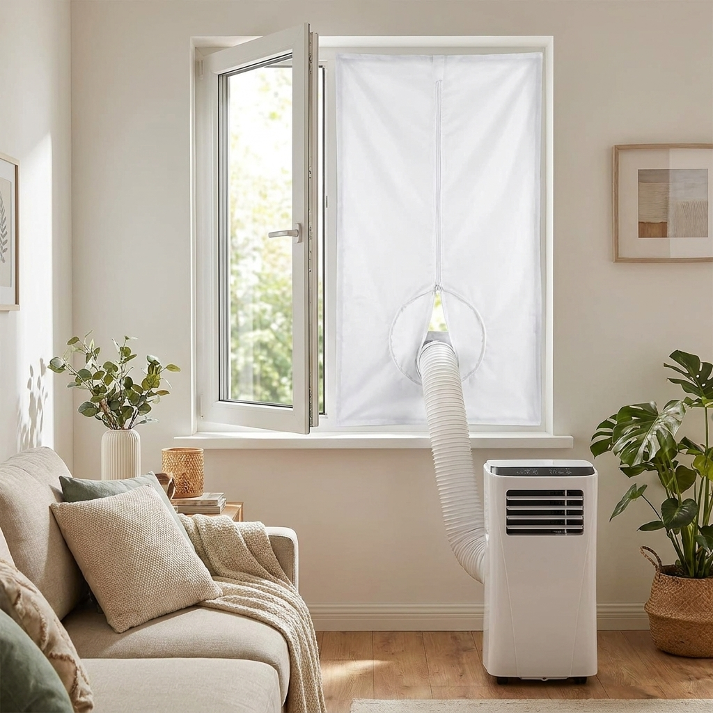 Universal Portable AC Window Seal Kit on casement window