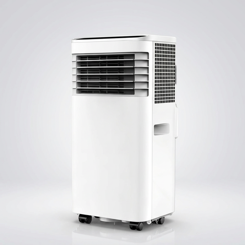 8,000 BTU portable air conditioner, clean studio shot
